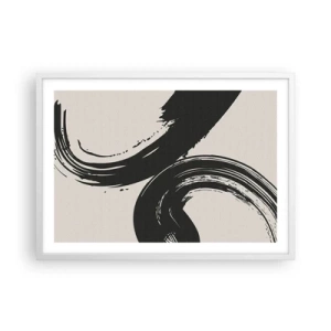 Poster in white frmae - With Big Circural Strokes - 70x50 cm