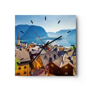 Wall clock - Clock on glass - It Couldn't be More Picturesque - 40x40 cm
