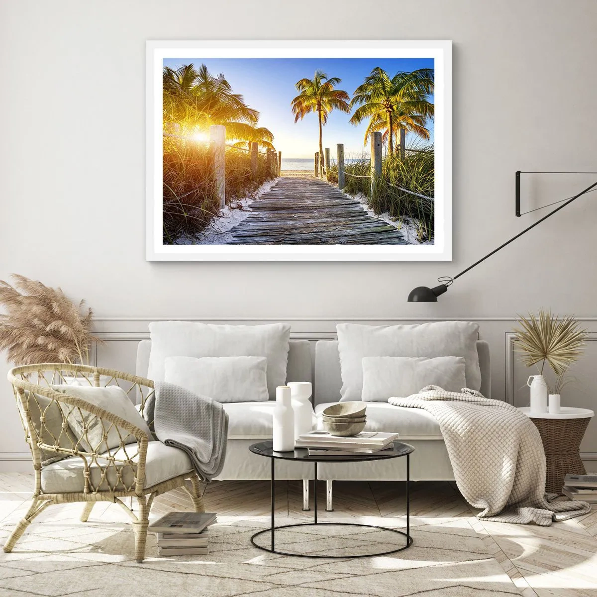 Poster in white frmae - Straight to Paradise - 40x30 cm
