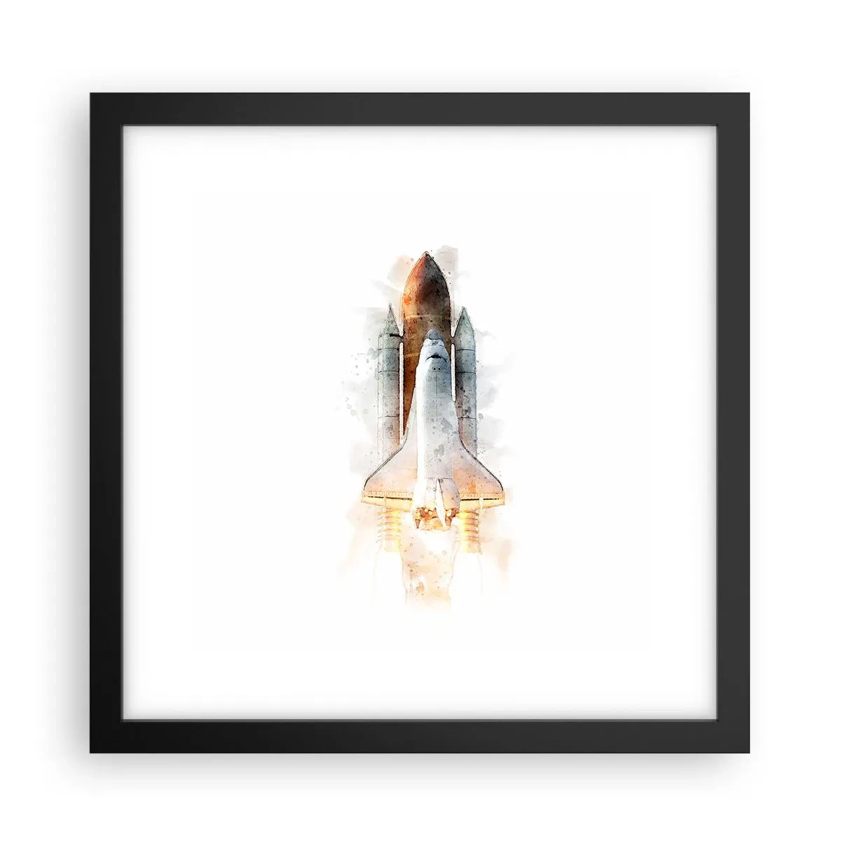 Poster in black frame - Explorers Get Ready - 30x30 cm