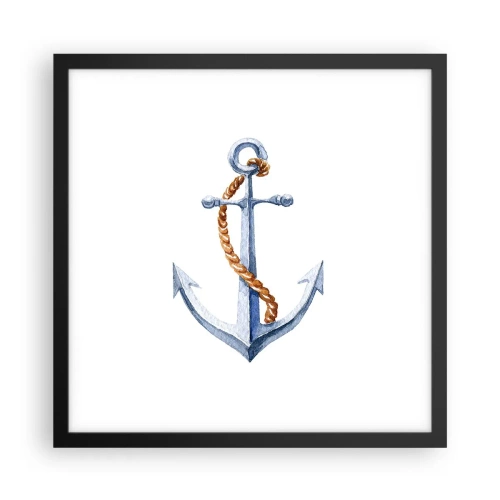 Poster in black frame - Ahoy Adventure! - 40x40 cm