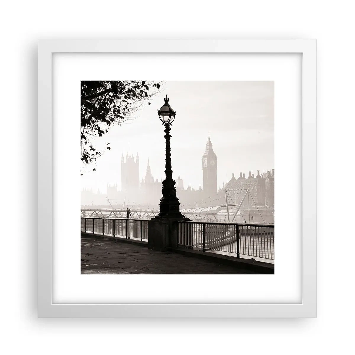 Poster in white frmae - London Morning - 30x30 cm