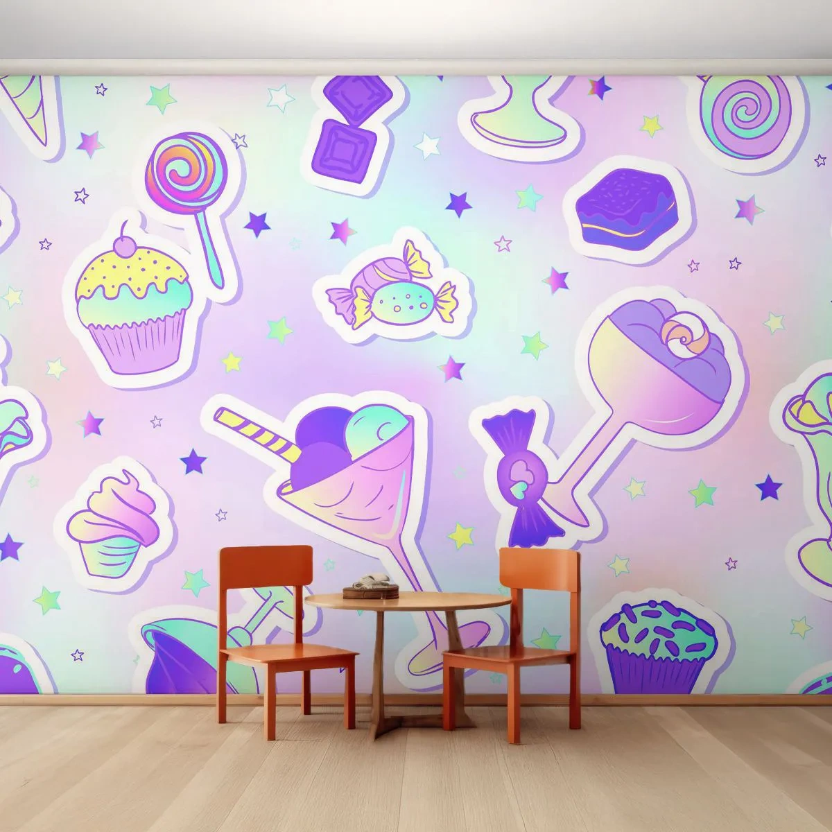 Photo Wallpaper Premium Sand - Why We Can't Have Birthday Everyday? - For children, Candy, Lollypop - 100x70 cm