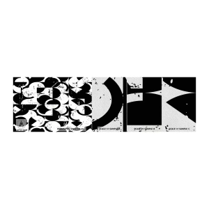Photo Wallpaper Sample Premium Sand - White Is White and Black Is Black - Abstraction, Piece, Graphics - 100x30 cm