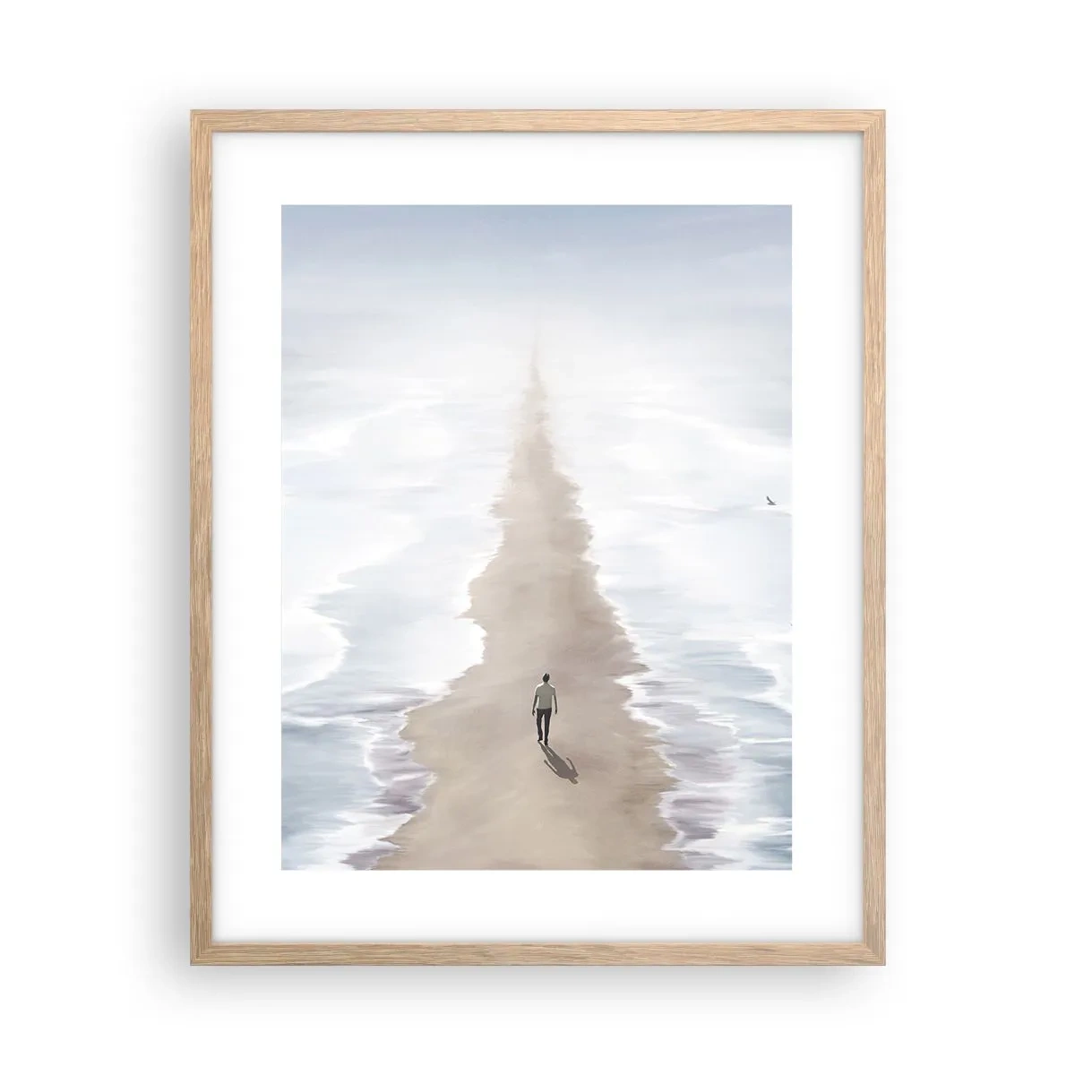 Poster in light oak frame - Bright Future - 40x50 cm