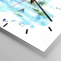 Clock face with lines