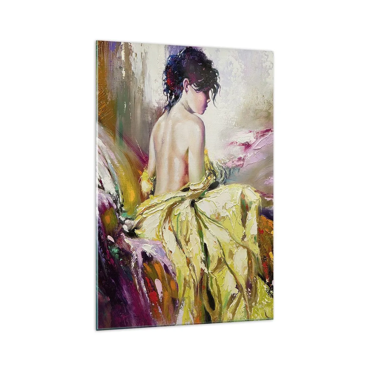 Glass picture - Graceful in Yellow - 70x100 cm