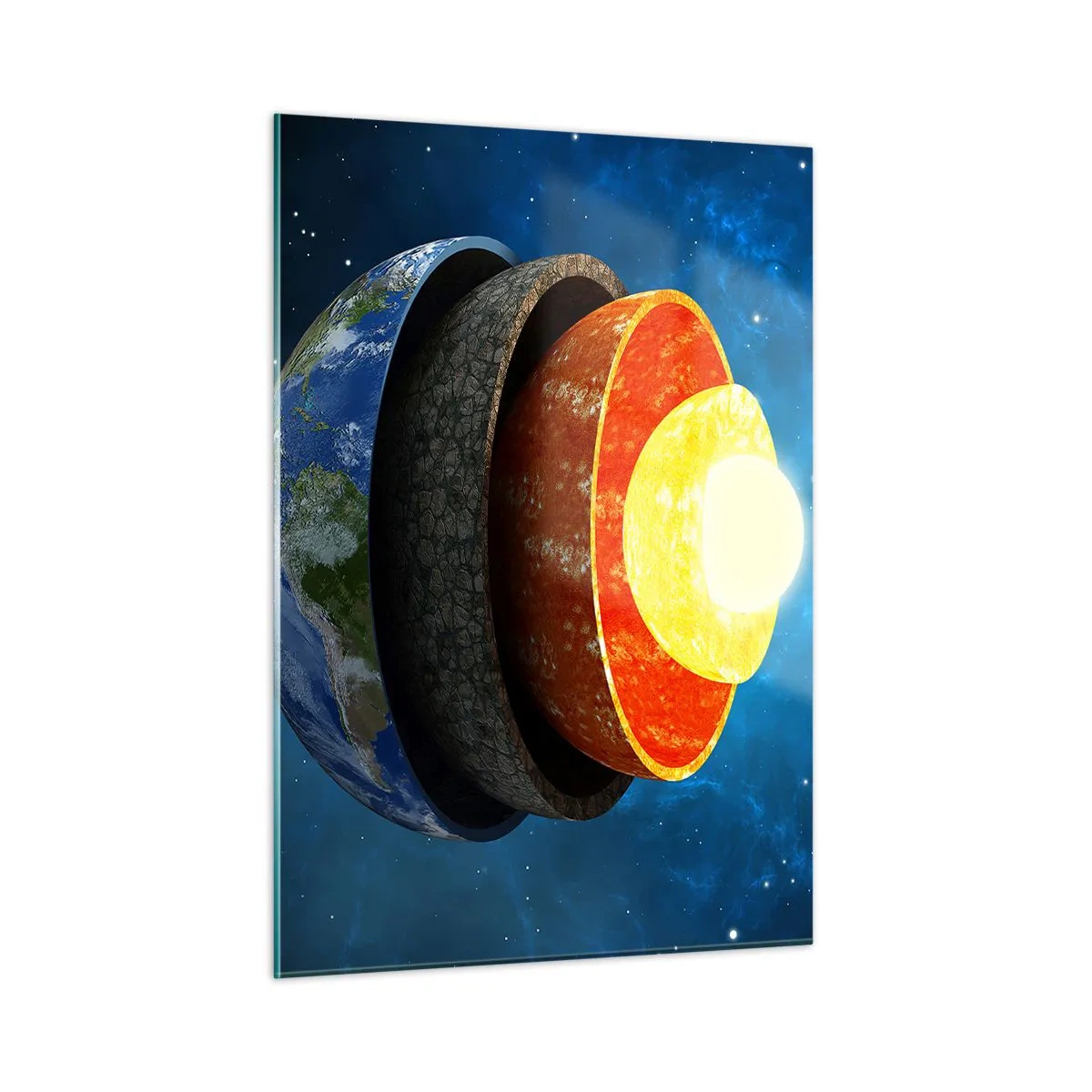 Glass picture - Journey to the Interior of the Earth - 50x70 cm
