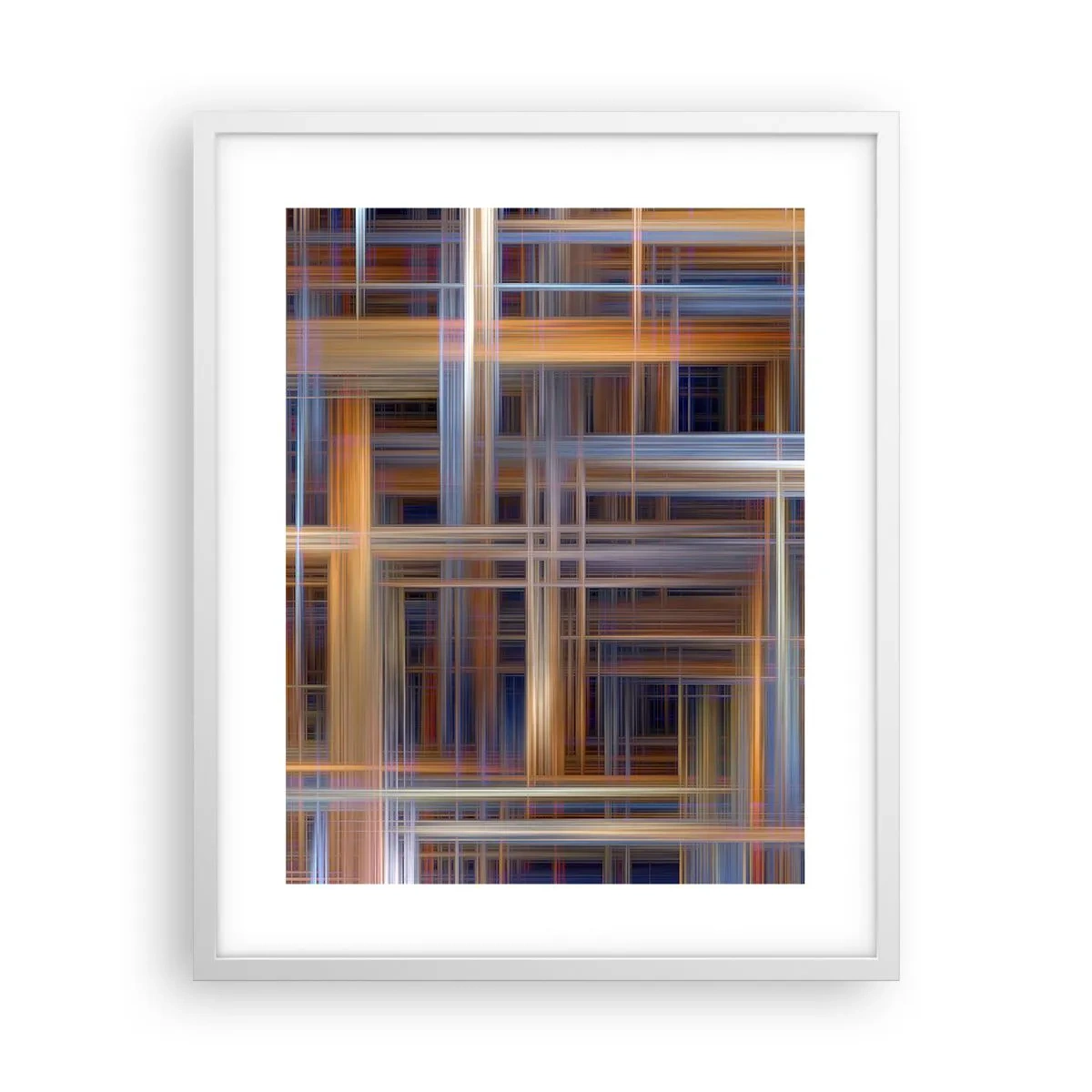 Poster in white frmae - Light Woven - 40x50 cm