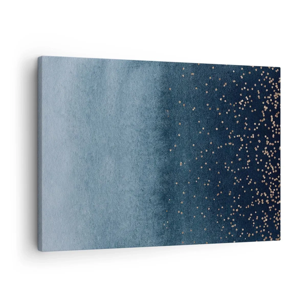 Canvas picture - Blue gradients with subtle gold accents - 70x50cm - Composition - Blue Phases - Modern wall decoration for the living room and bedroom ARTTOR