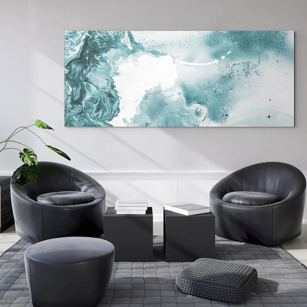 Glass picture - Lakes of Blue - 100x40 cm