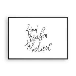Poster in black frame - It Is Possible - 100x70 cm