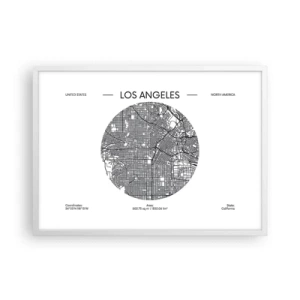 Poster in white frmae - Anatomy of Los Angeles - 70x50 cm