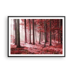 Poster in black frame - Red Equally Beautiful - 100x70 cm