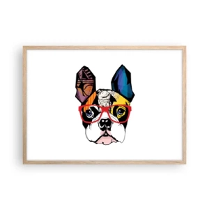 Poster in light oak frame - Intellectual - 70x50 cm