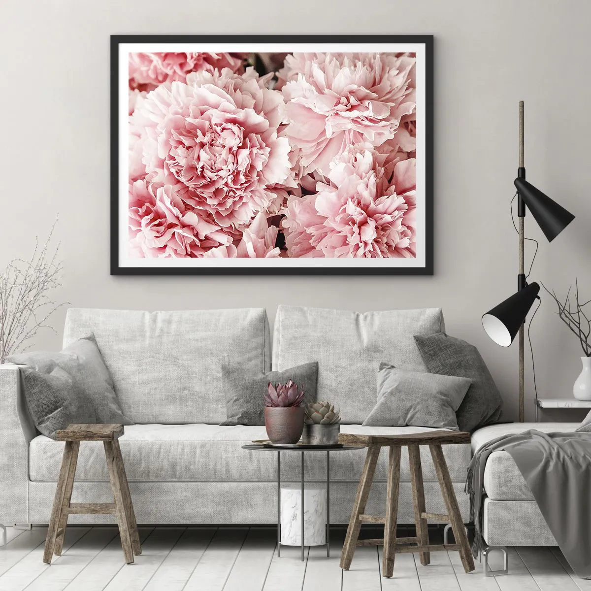 Poster in black frame - Pink Dreams - 100x70 cm