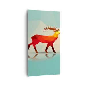Canvas picture - Geometrical Deer - 65x120 cm