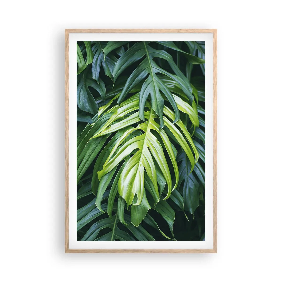 Poster in light oak frame - Immerse Yourself in Freshness - 61x91 cm