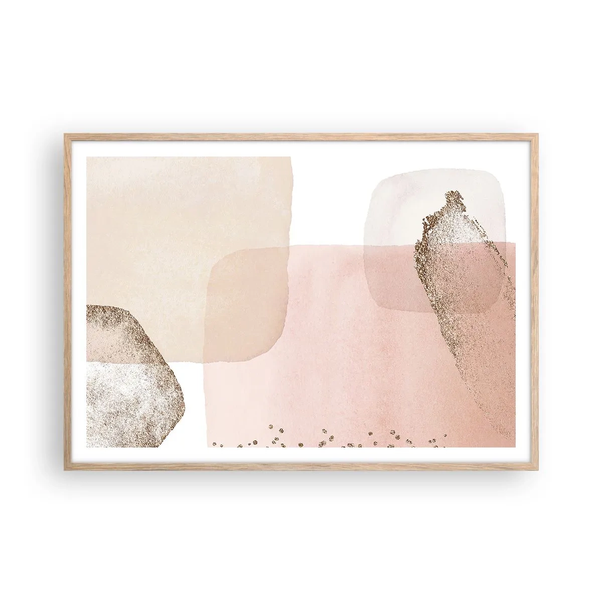 Poster in light oak frame - Look through Colour - 100x70 cm