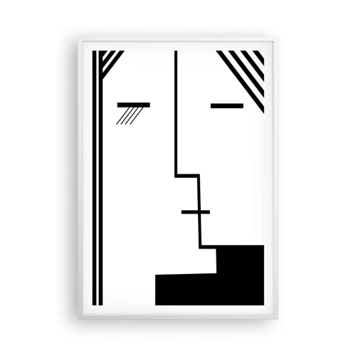 Poster in white frmae - Simply a Kiss - 70x100 cm