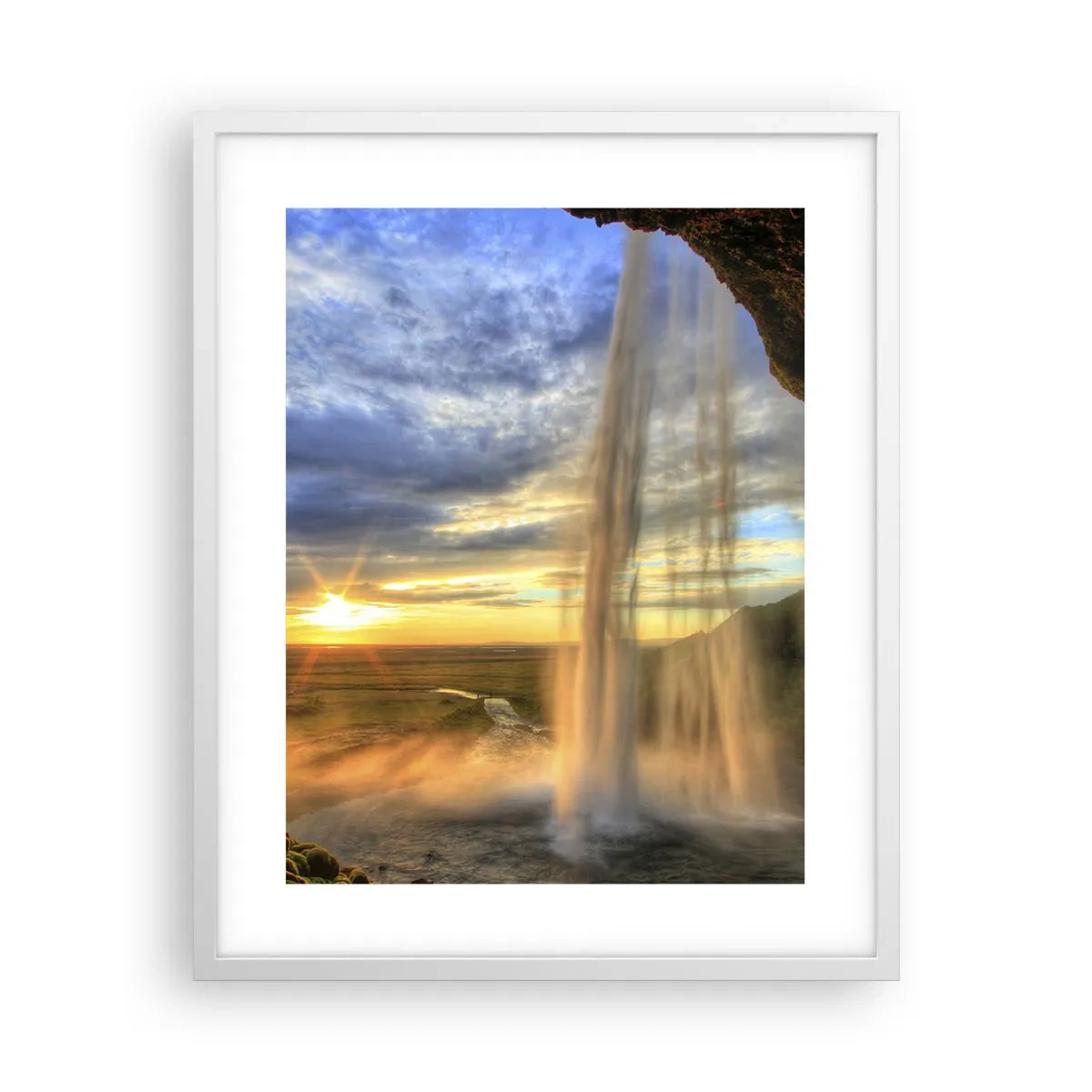 Poster in white frmae - World behind Raindrops - 40x50 cm