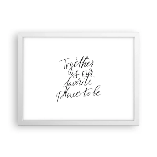 Poster in white frmae - Do You Also Feel This? - 40x30 cm