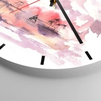 Clock face with lines