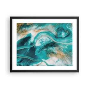 Poster in black frame - River of Gold - 50x40 cm