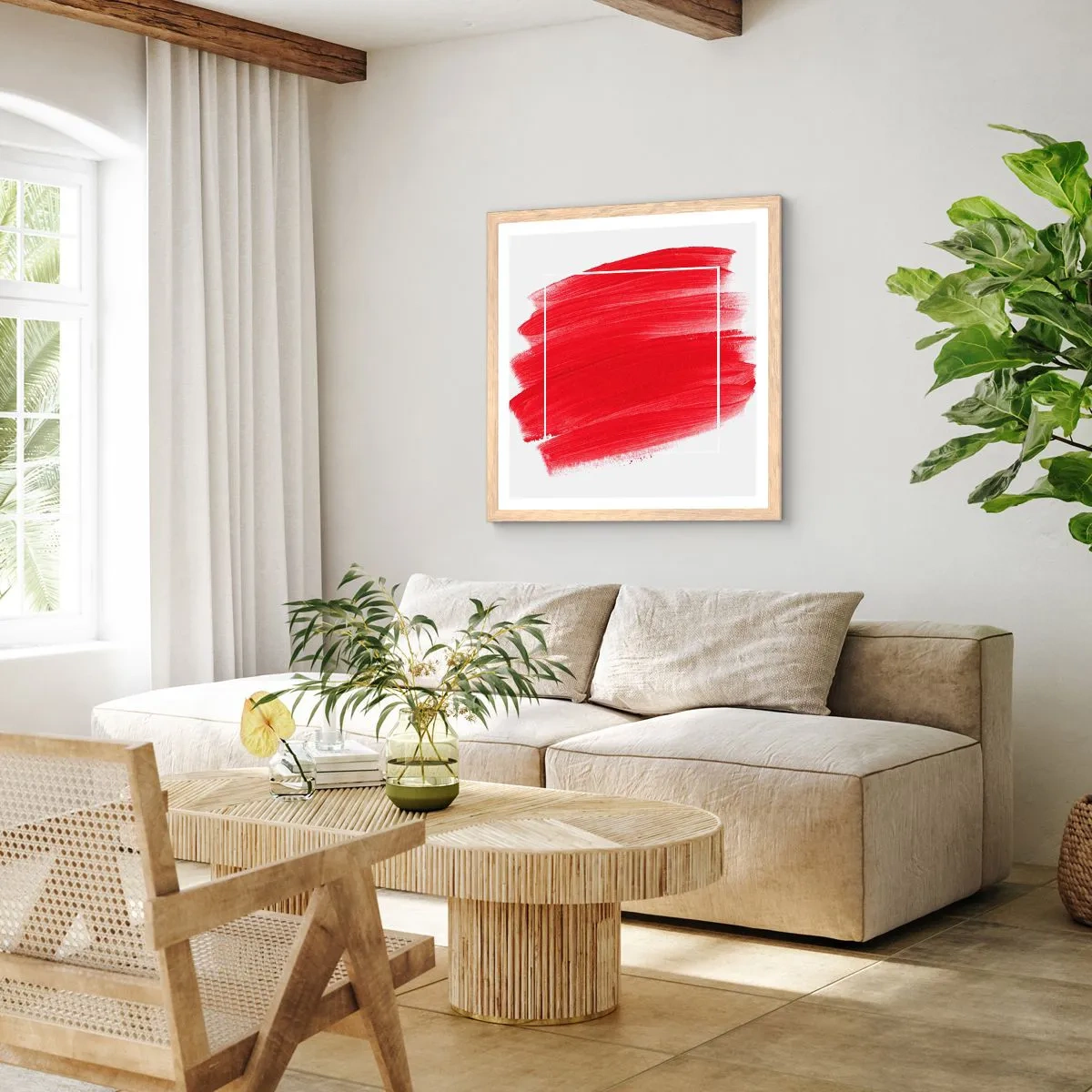 Poster in light oak frame - Without a Frame - 60x60 cm