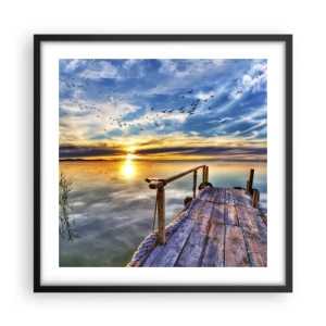 Poster in black frame - Wind is Taking a Break - 50x50 cm
