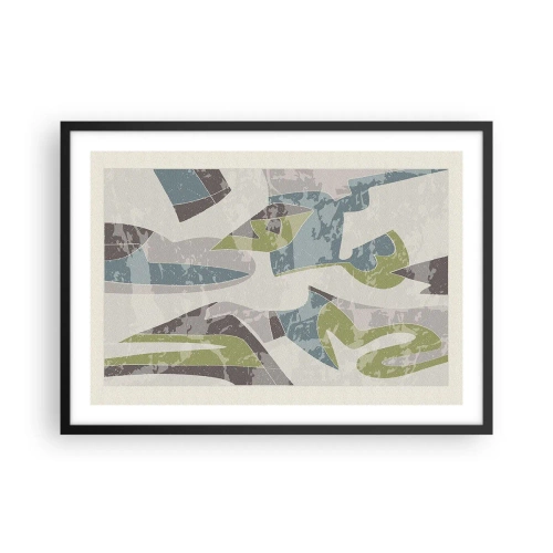 Poster in black frame - Composition with Window Pane - 70x50 cm