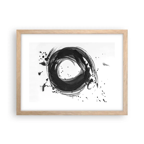 Poster in light oak frame - Whirl of Creation - 40x30 cm