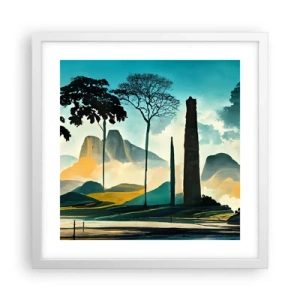 Poster in white frmae - Higher and Higher - 40x40 cm