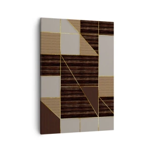 Canvas picture - Mosaic of Brown and Gold - 50x70 cm
