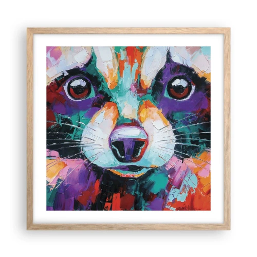 Poster in light oak frame - Only Good Emotions - 50x50 cm