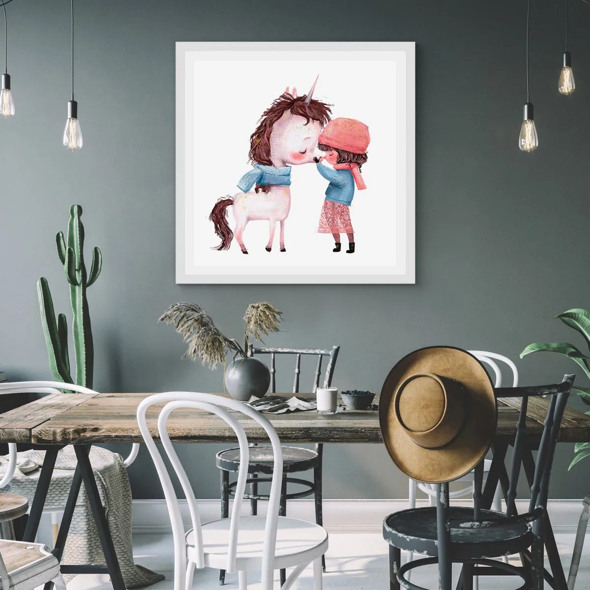 Poster in white frmae - Winter Tale - 50x50 cm