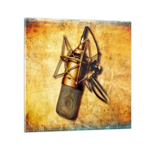 Glass picture - Golden Years of the Radio - 30x30 cm