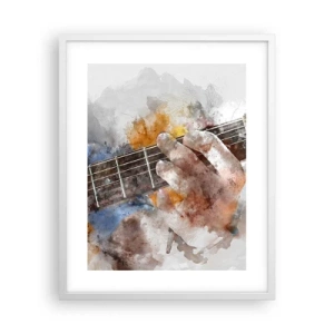 Poster in white frmae - Poetry Between Strings - 40x50 cm