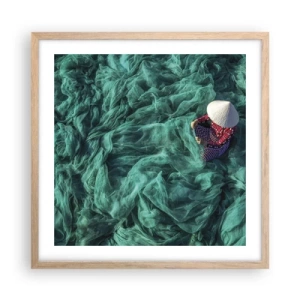 Poster in light oak frame - In the Sea of Nets - 50x50 cm