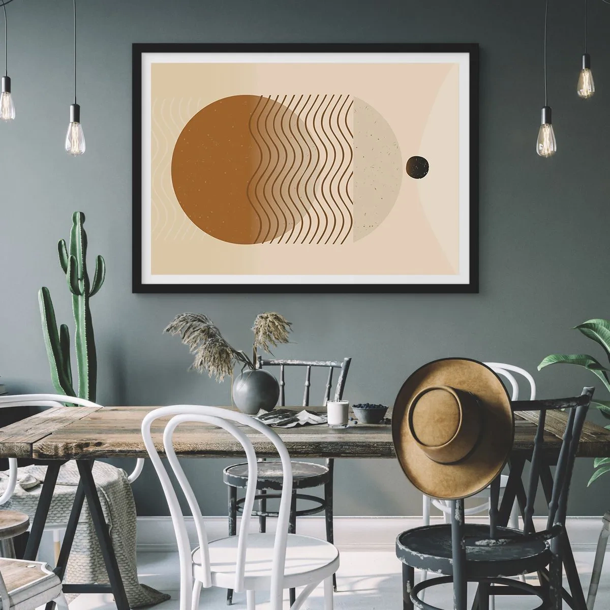 Poster in black frame - About the Origin of Geometrical Figures - 40x30 cm