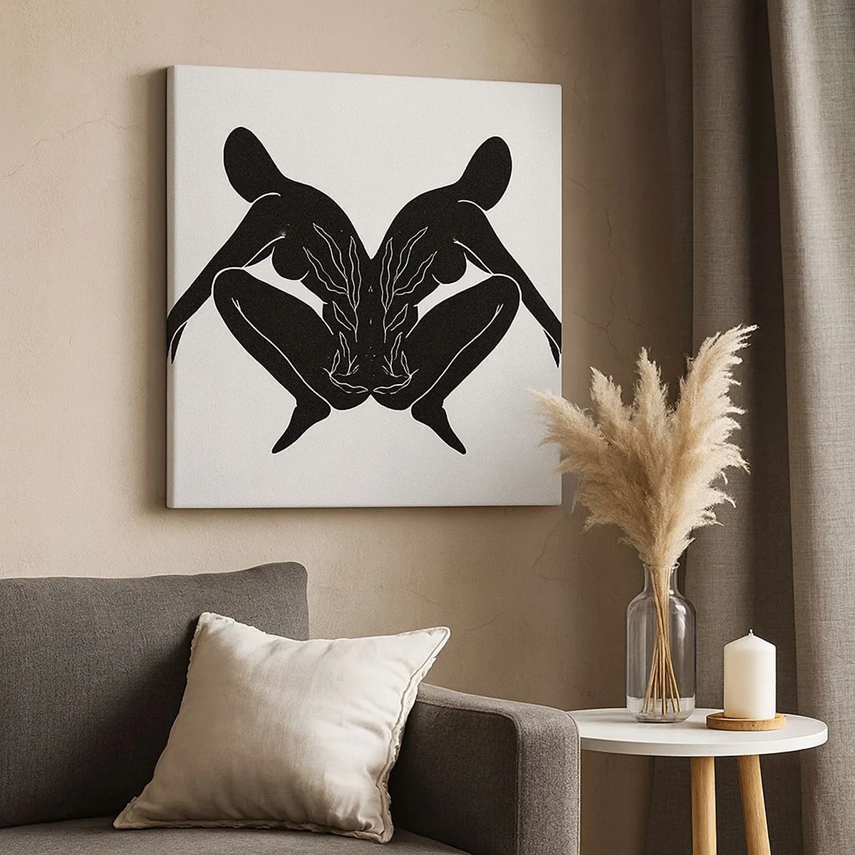 Canvas picture - Mutual Soul - 30x30 cm