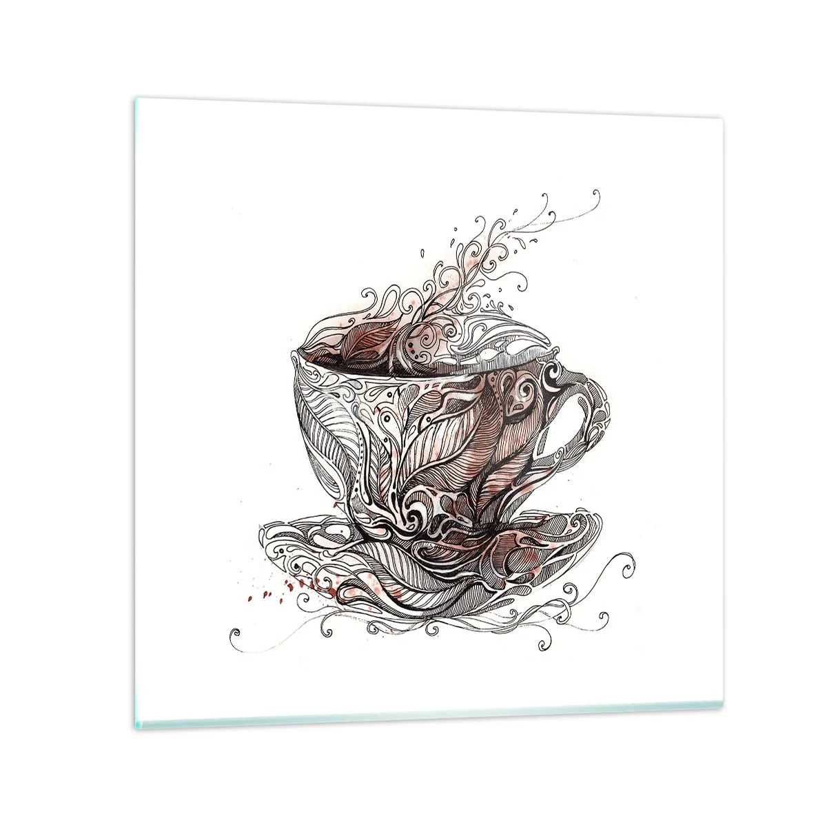 Glass picture - Tea Time - 30x30 cm