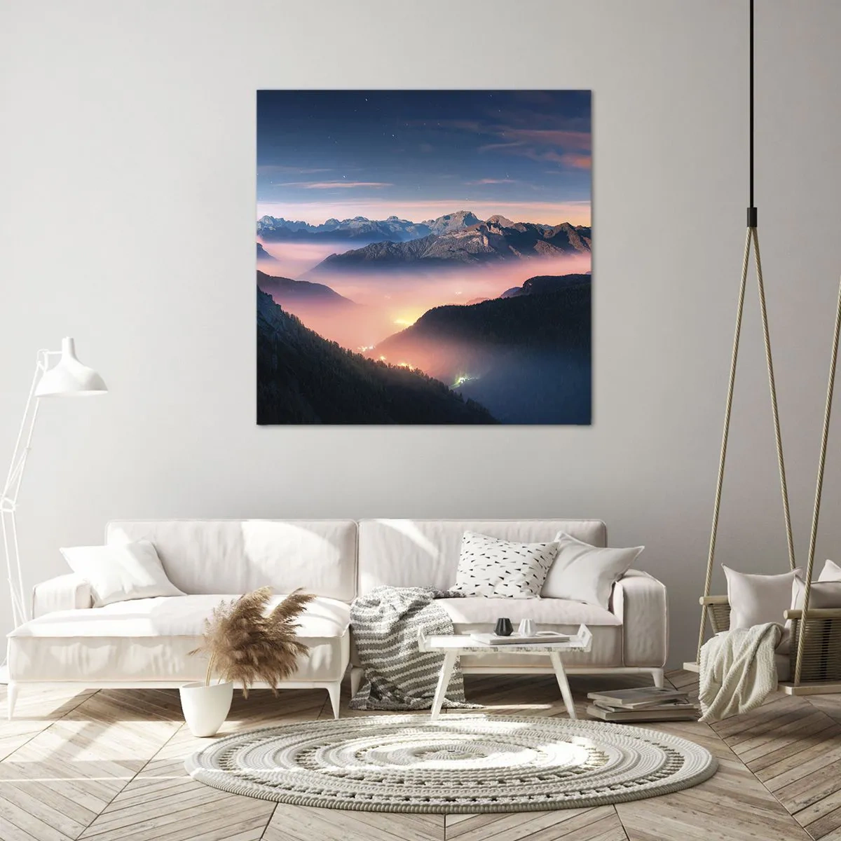 Canvas picture - Light in the Valleys - 50x50 cm