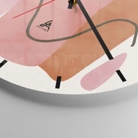 Clock face with lines