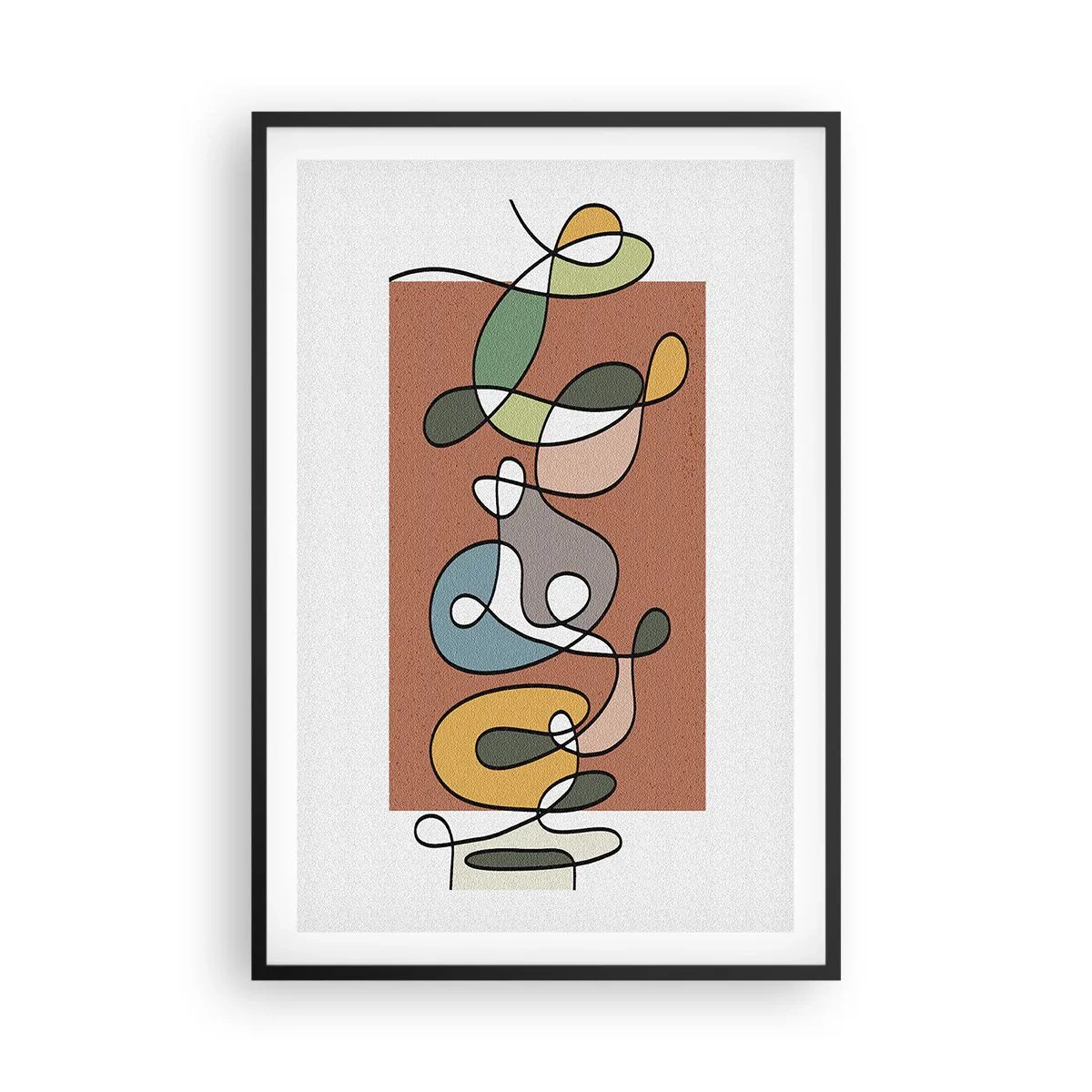 Poster in black frame - Abstract: Colourful Dance - 61x91 cm