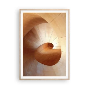 Poster in light oak frame - Architectural Serpentine - 70x100 cm
