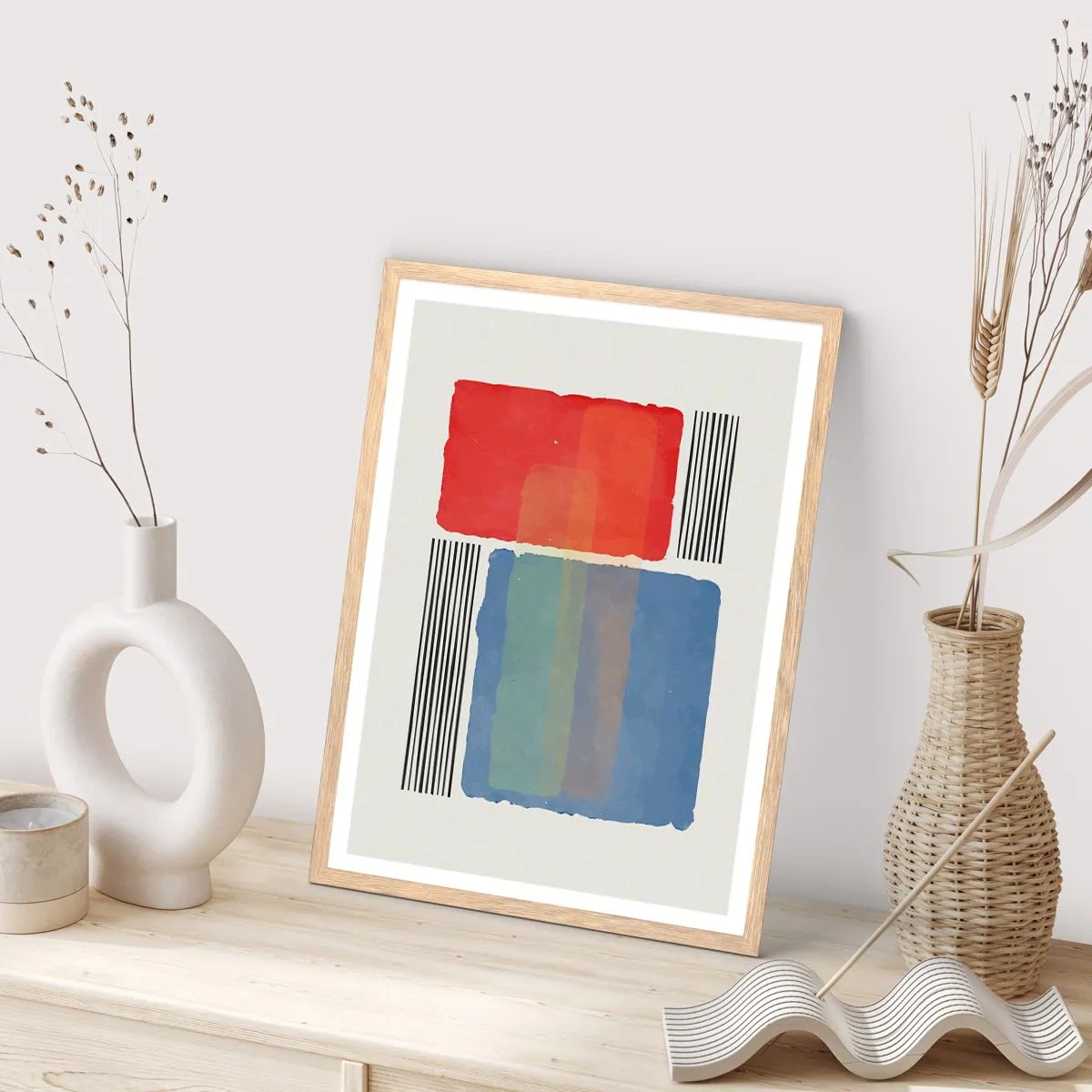 Poster in light oak frame - Spirit and Letter of Geometry - 50x70 cm