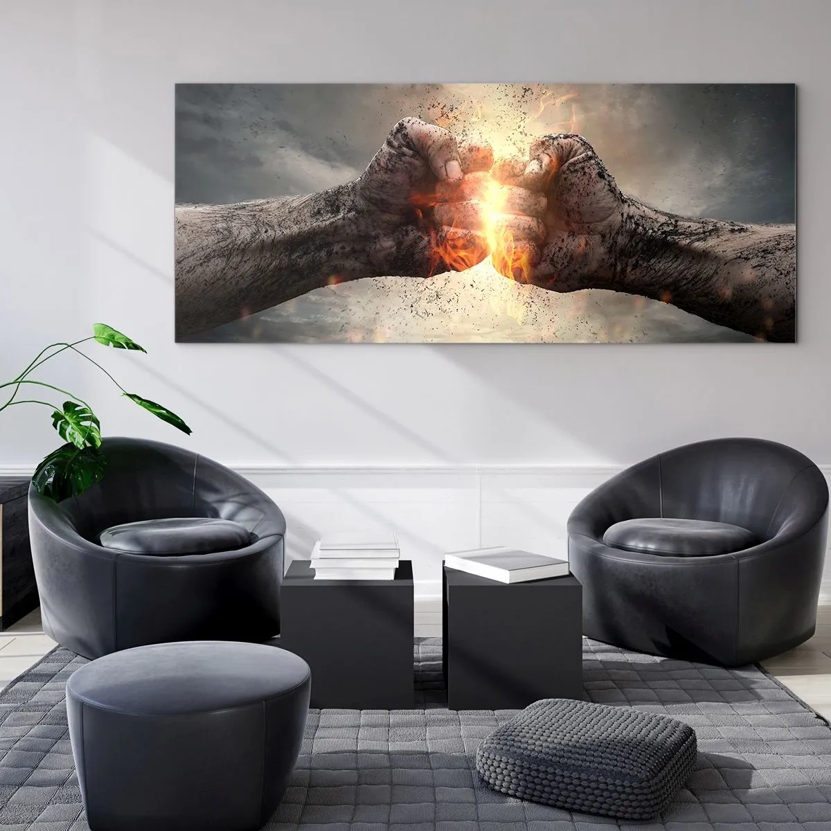 Glass picture - Stand Up and Fight - 140x50 cm