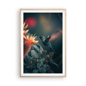 Poster in light oak frame - Really Colourful Life - 61x91 cm