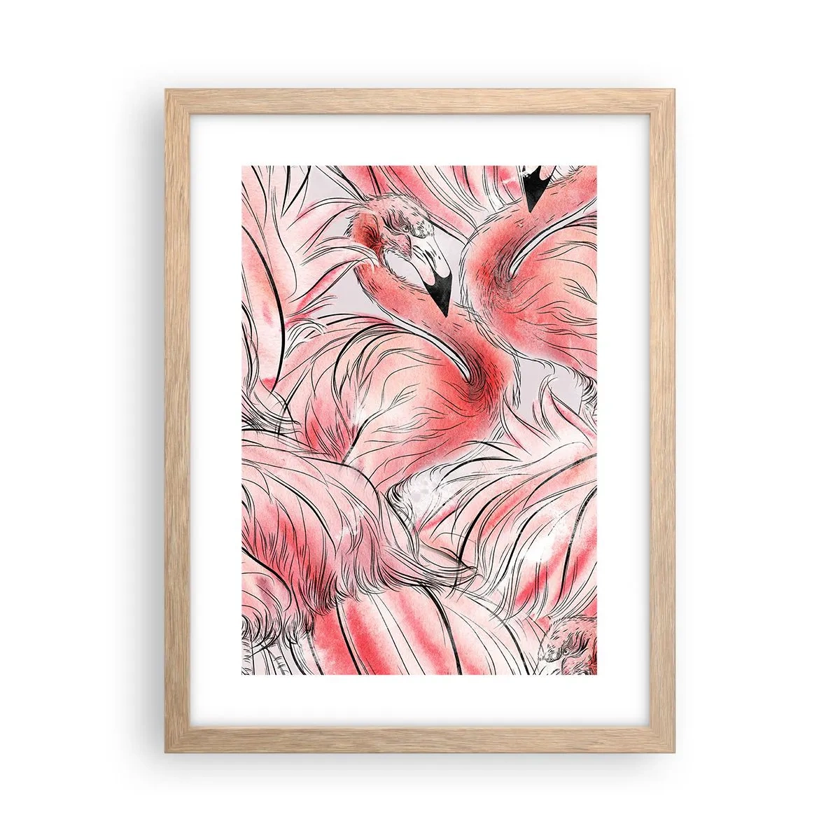 Poster in light oak frame - Bird Corps de Ballet - 30x40 cm